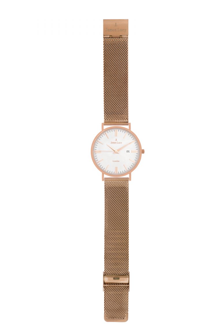 The Tokyo Bronze with a Bronze Mesh strap
