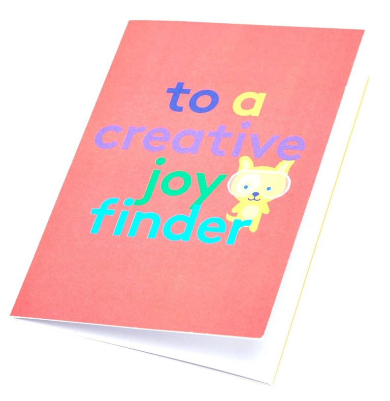 Creative Joy Finder Fold Out Colour-In Greeting Card