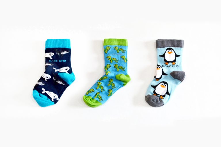 Ocean Blue Bamboo Socks Set for Kids